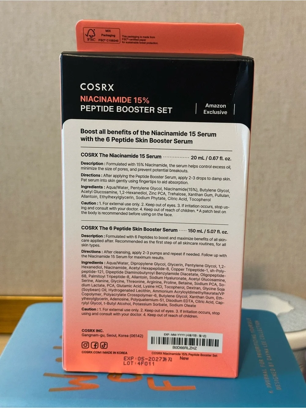 COSRX Niacinamide 15% Peptide Booster Set - Black & Coral